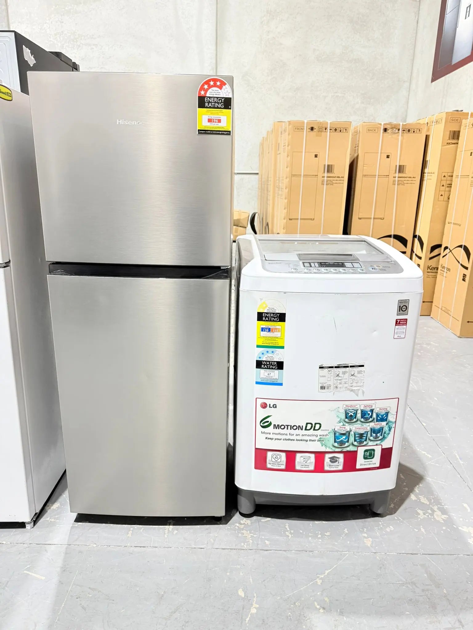 Hisense 206L Fridge Freezer (Factory Seconds) + LG 6.5kg Washing Machine (Refurbished) – Combo Deal | MELBOURNE