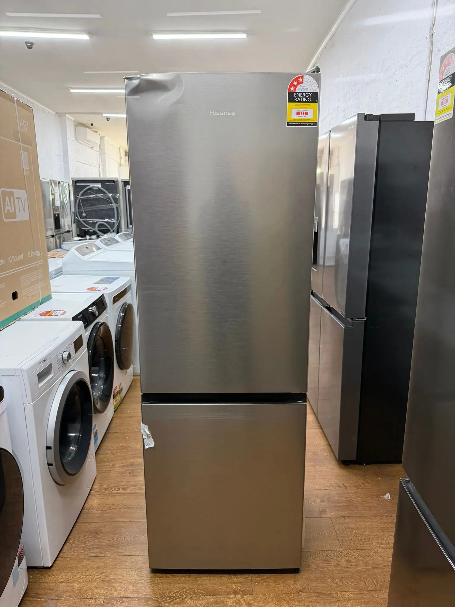 Hisense 292L Bottom Mount Fridge HRBM292S – Stainless Steel | Factory Seconds Refrigerator | RESERVOIR