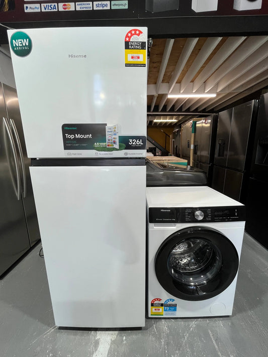 Hisense 325L Refurbished fridge freezer Hisense 8.5kgs washing machine | ALEXANDRIA