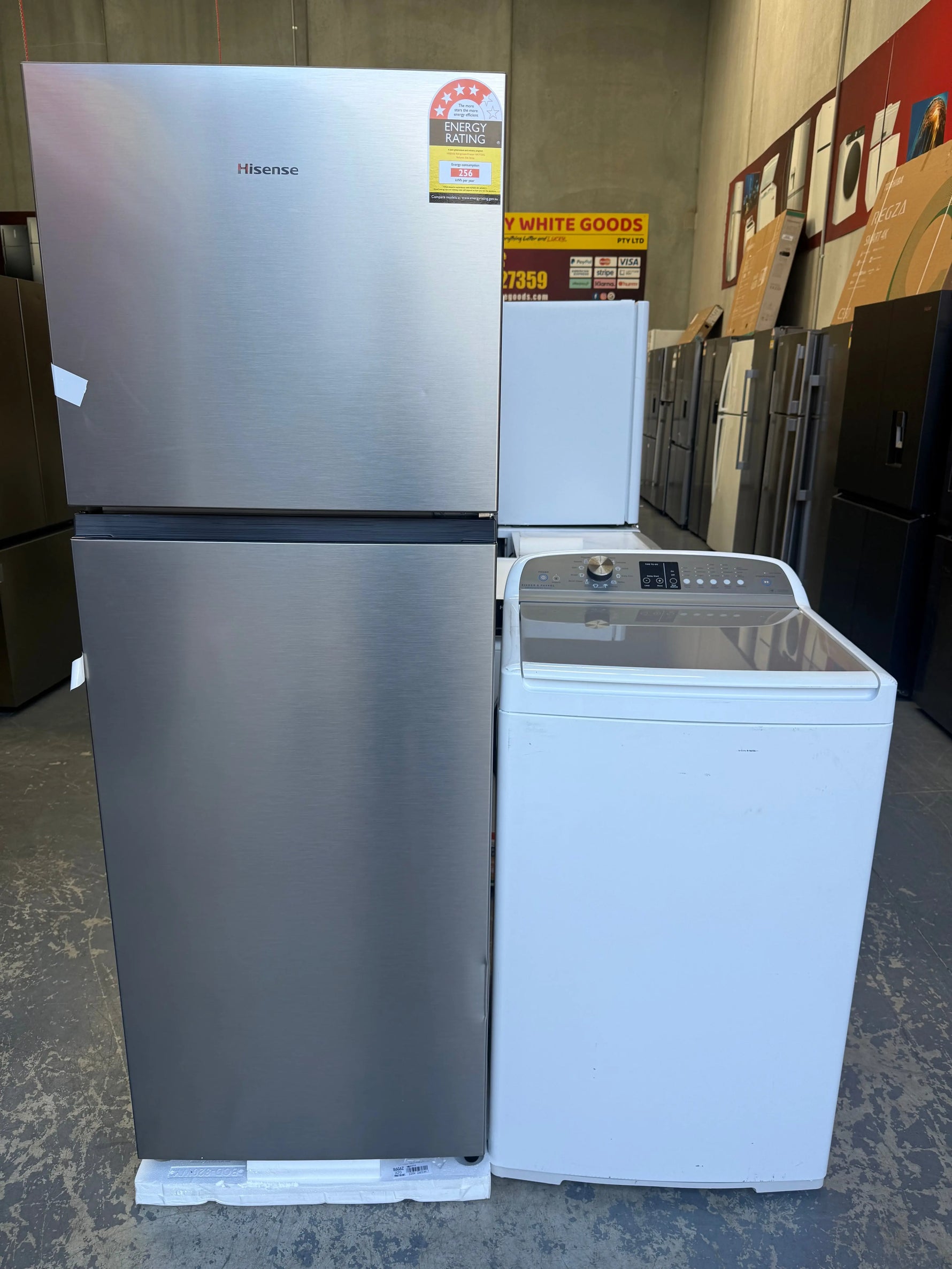 Hisense 325L Top Mount Fridge – Factory Seconds and Fisher & Paykel 8.5kg Front Load Washing Machine | MELBOURNE