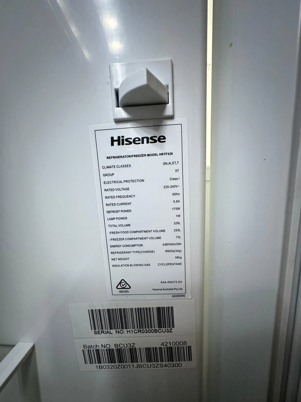 Hisense 326L Top Mount Refrigerator – Refurbished | ADELAIDE