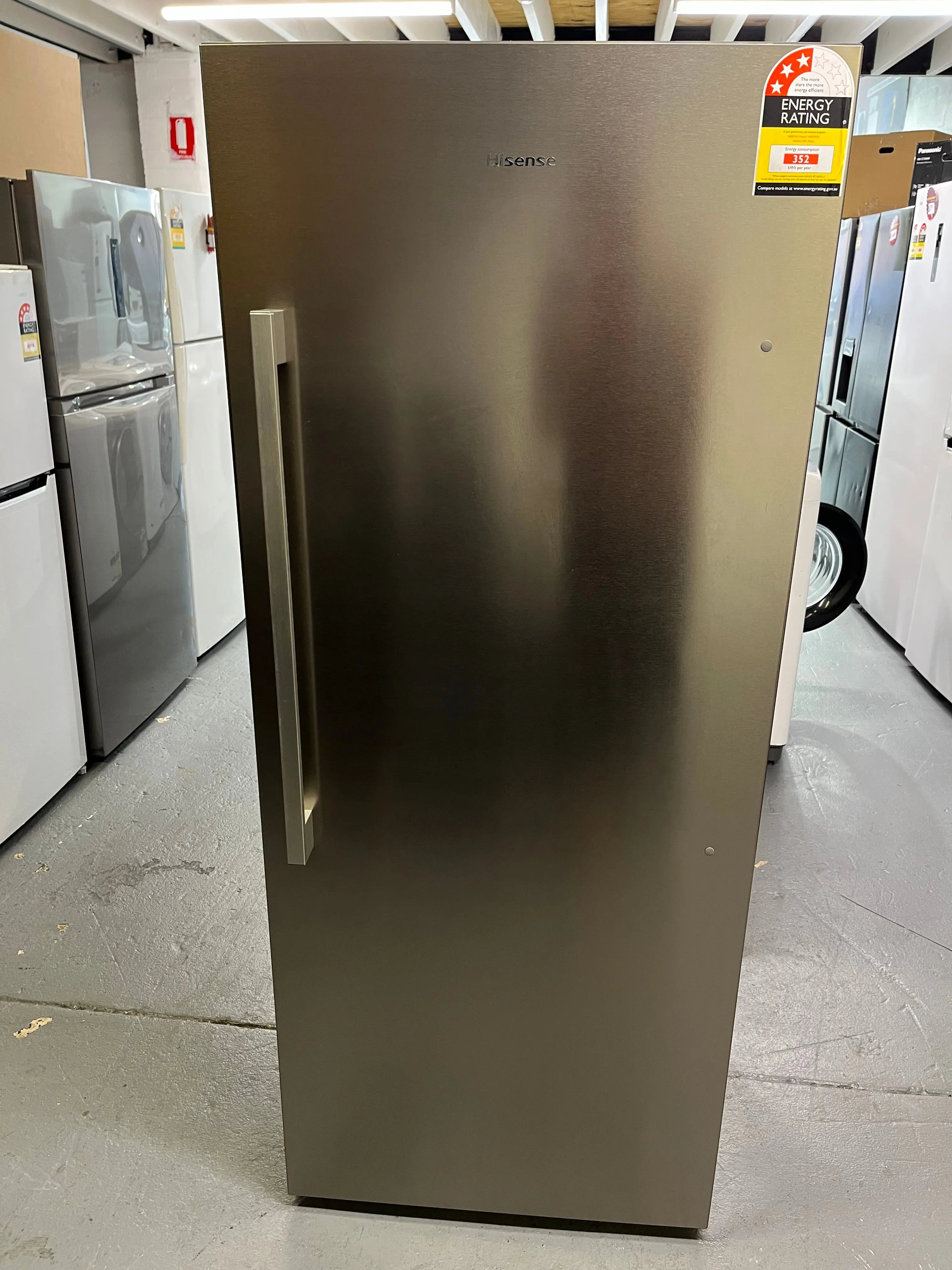 Hisense 384L Upright Hybrid Freezer HRVF384S – Stainless Steel, Convertible Fridge/Freezer, No Frost | ALEXANDRIA