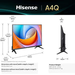 Hisense 40-Inch A4QAU 4K Smart TV – Refurbished | SYDNEY