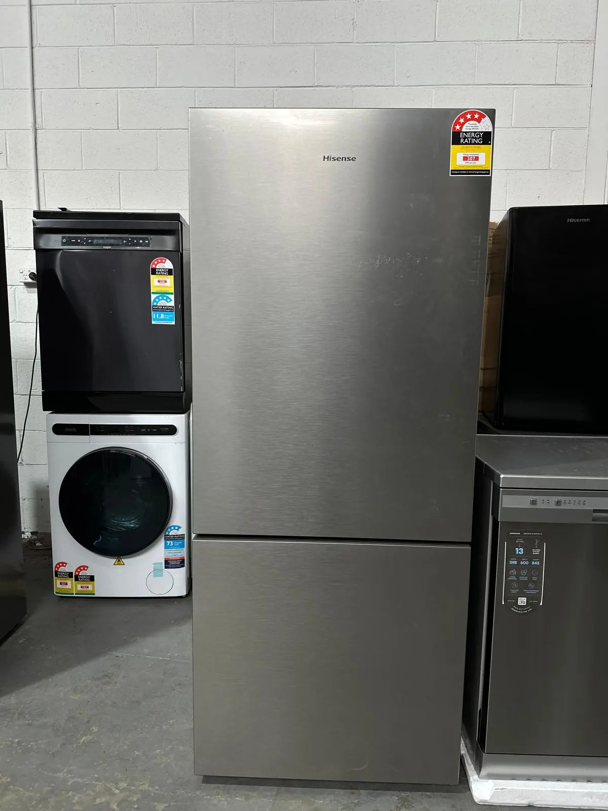Hisense 417L Bottom Mount Fridge Freezer + Solt 13 Place Dishwasher Combo – Refurbished & Factory Seconds | ADELAIDE