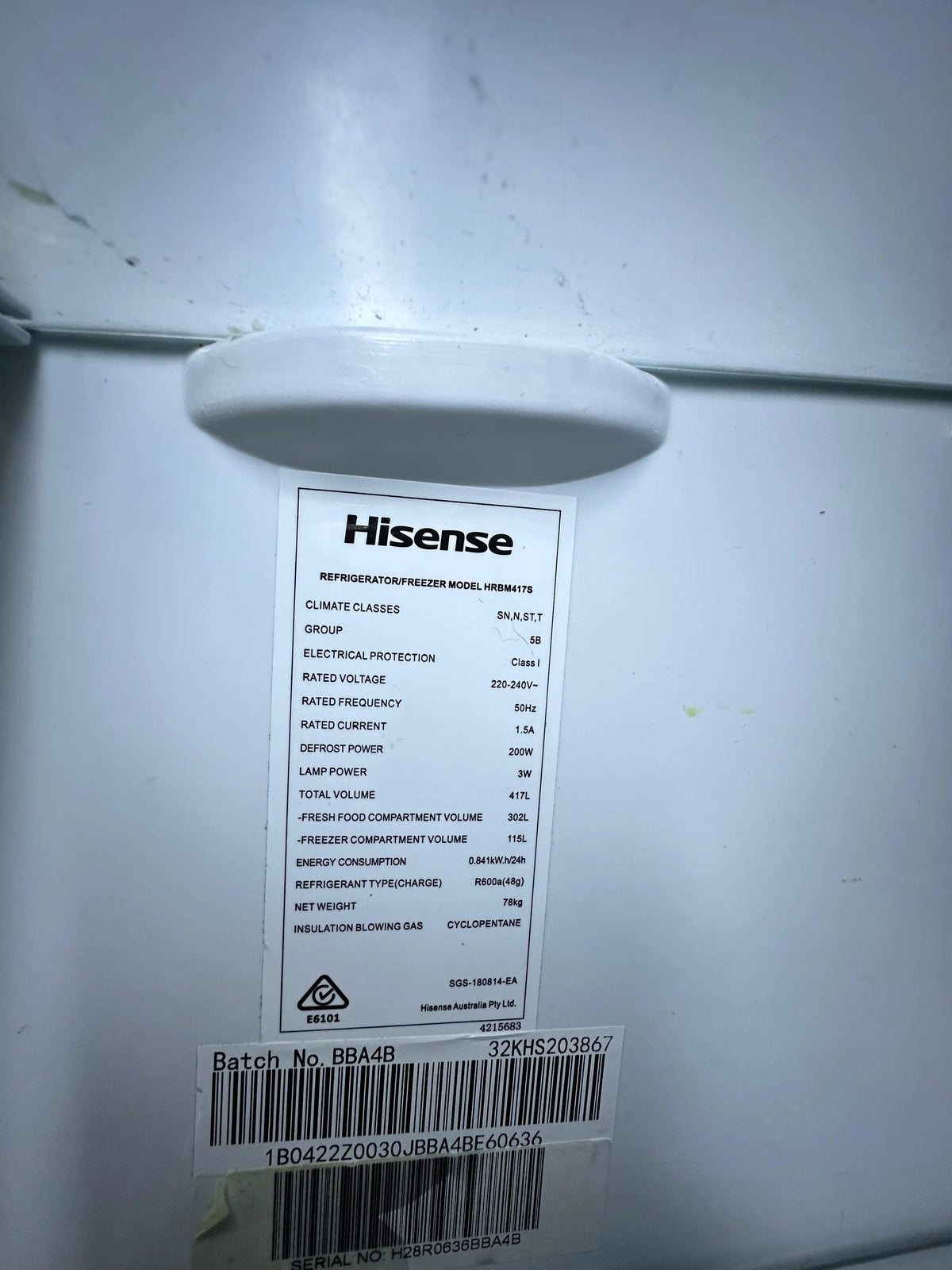 Hisense 417L PureFlat Bottom Mount Refrigerator - Refurbished | ADELAIDE