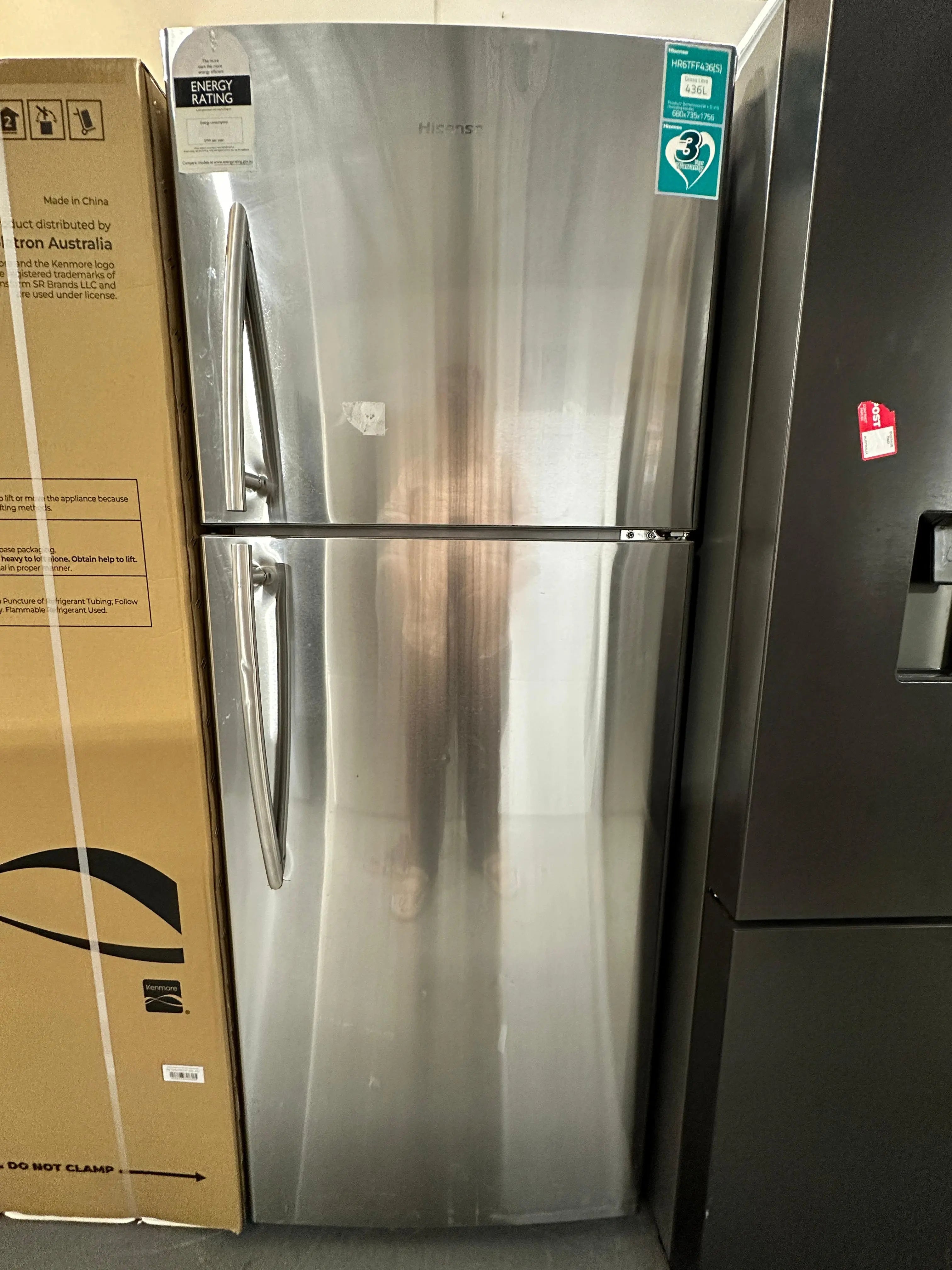 Hisense 436L Top Mount Fridge Freezer in Silver – Refurbished | PERTH