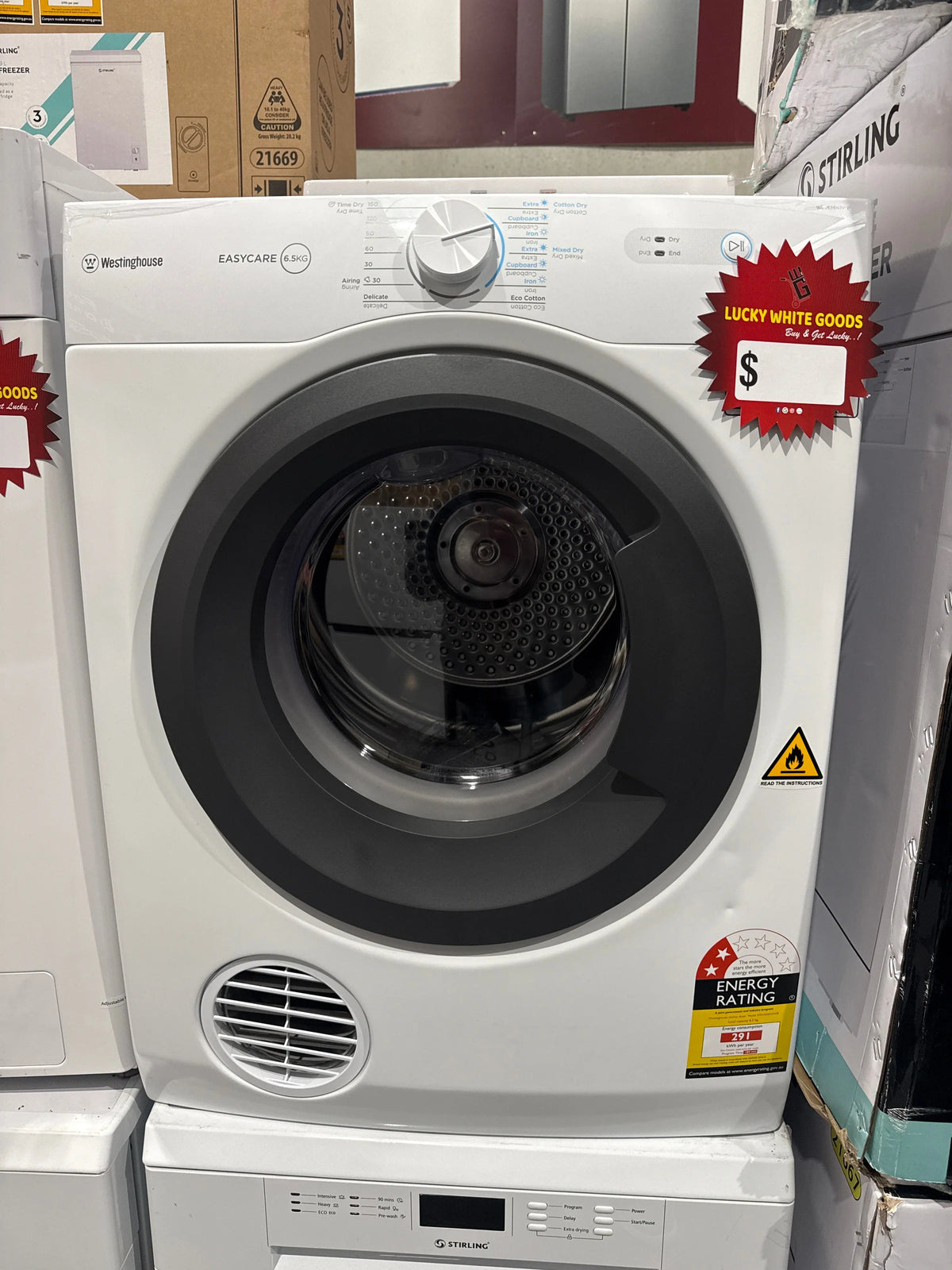 Hisense 483 L refrigerator + Hisense 10 kg + Westinghouse dryer 6.5 kg - 6 Months warranty | Lucky white goods