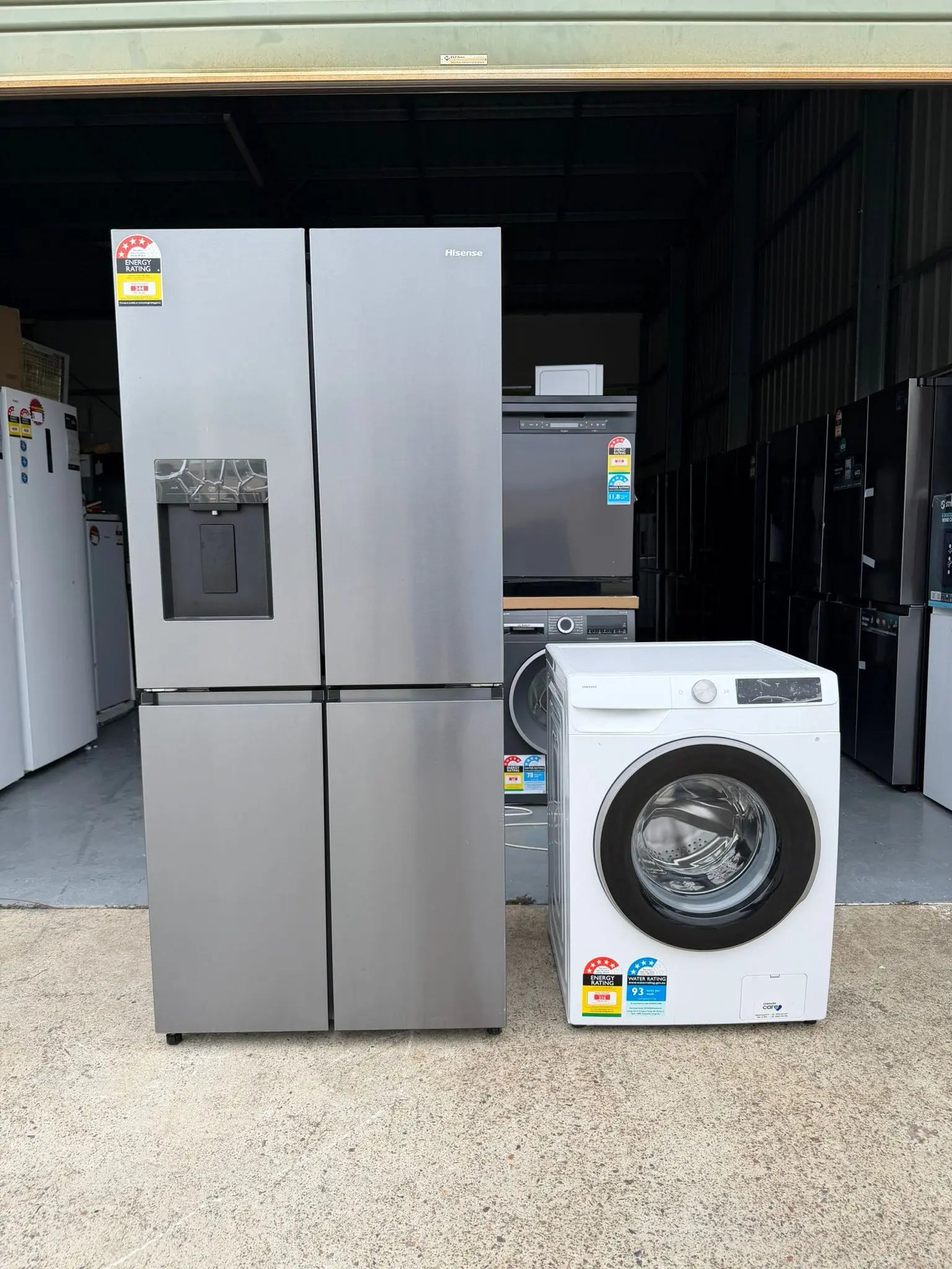 Hisense 483L Fridge (Ice Maker Not Working) & Samsung 9kg Washing Machine Combo – Refurbished | BRISBANE