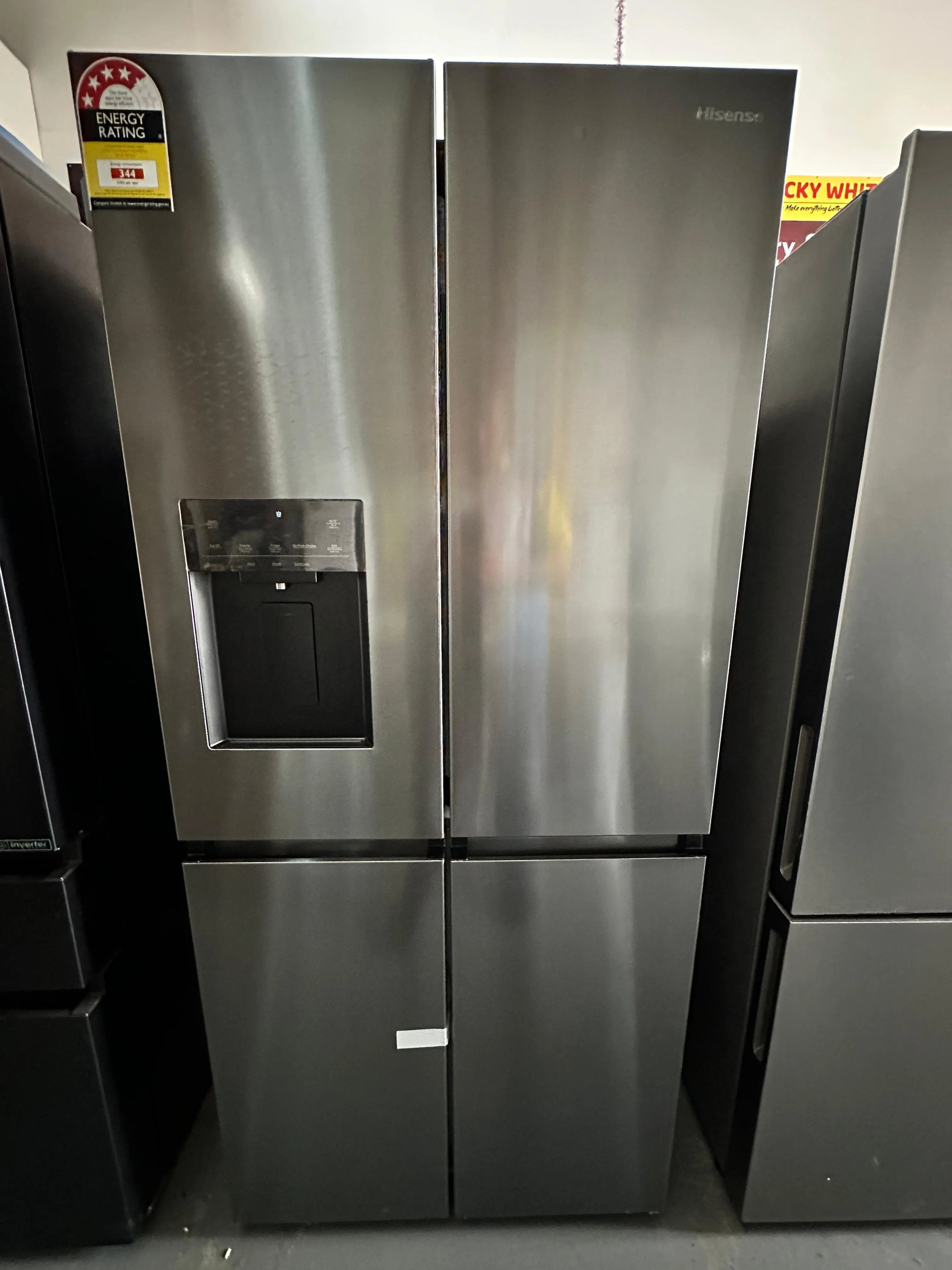 Hisense 483L Quad Door Refrigerator Freezer with Non-Plumbed Water and Ice – Factory Second | ADELAIDE