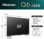 Hisense 50-Inch Q6QAU 4K QLED Smart TV – Refurbished | SYDNEY