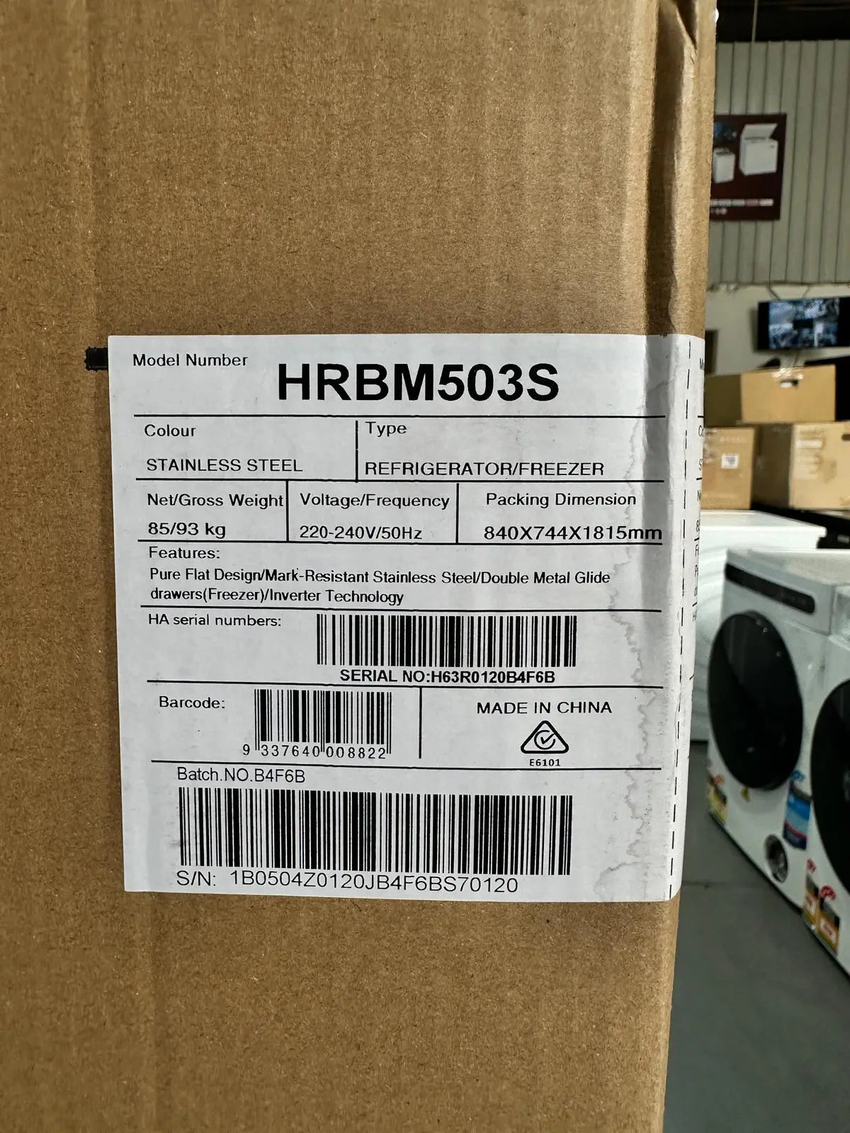 Hisense 503L Bottom Mount Fridge Freezer – HRBM503S (Carton Damage) | ADELAIDE