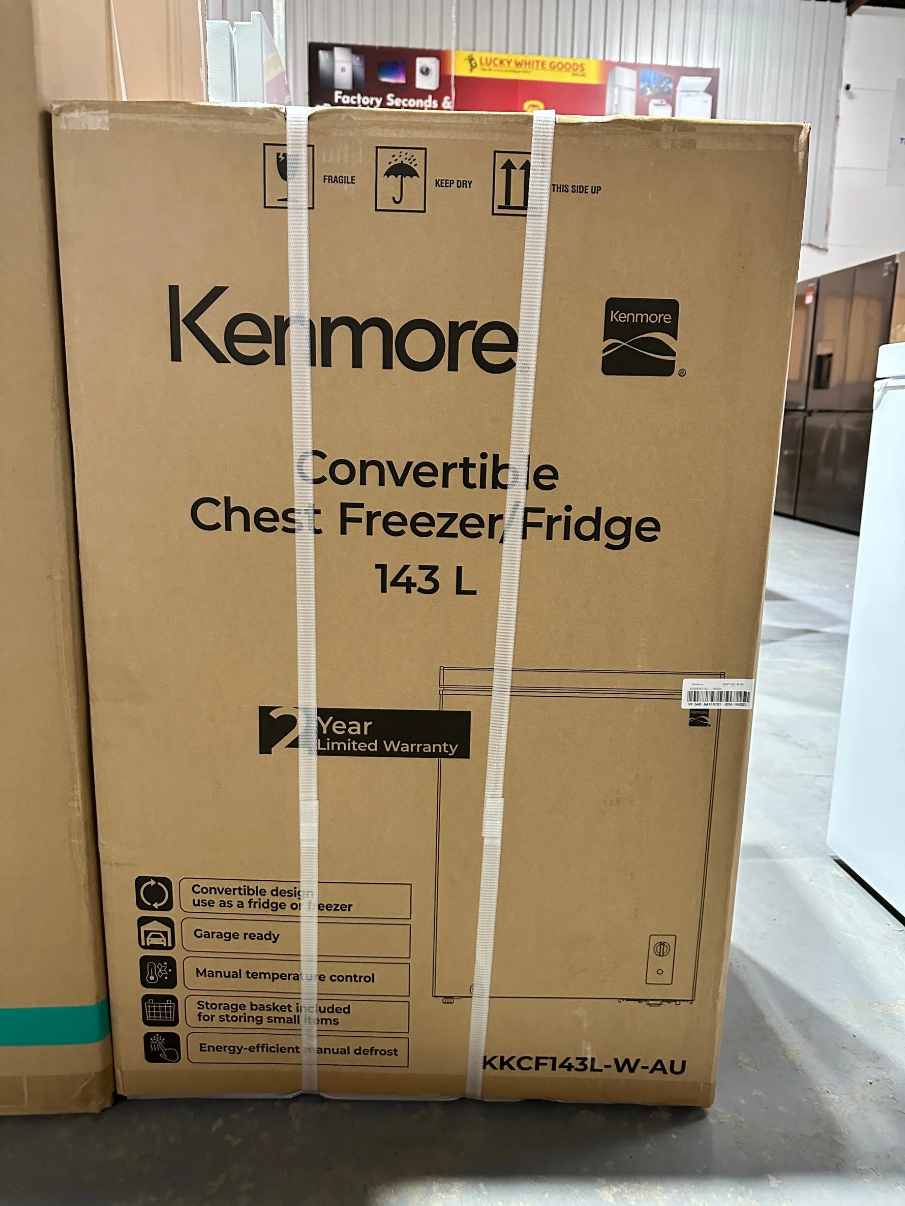 Hisense 503L Bottom Mount Fridge Freezer + Kenmore 143L Hybrid Chest Freezer – Carton Damage / Brand New | ADELAIDE