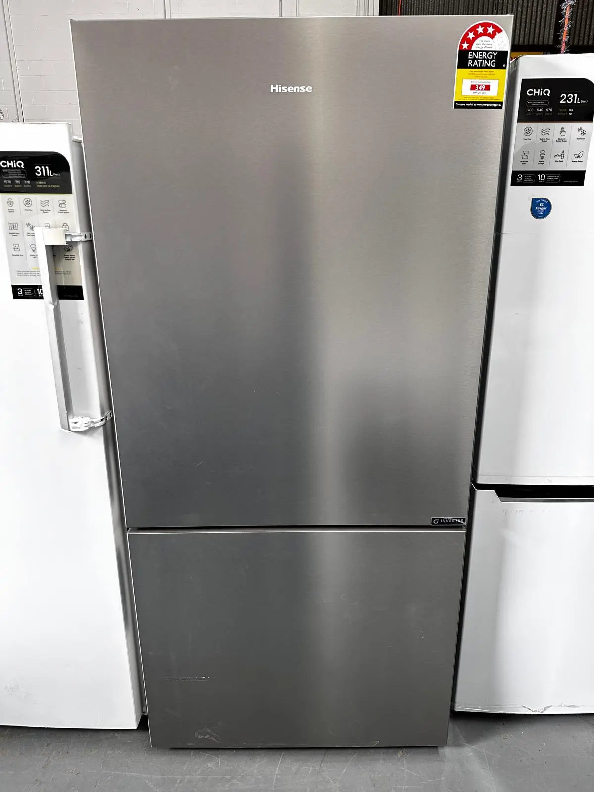 Hisense 503L Bottom Mount Fridge Freezer – Near to New HRBM503S | ADELAIDE