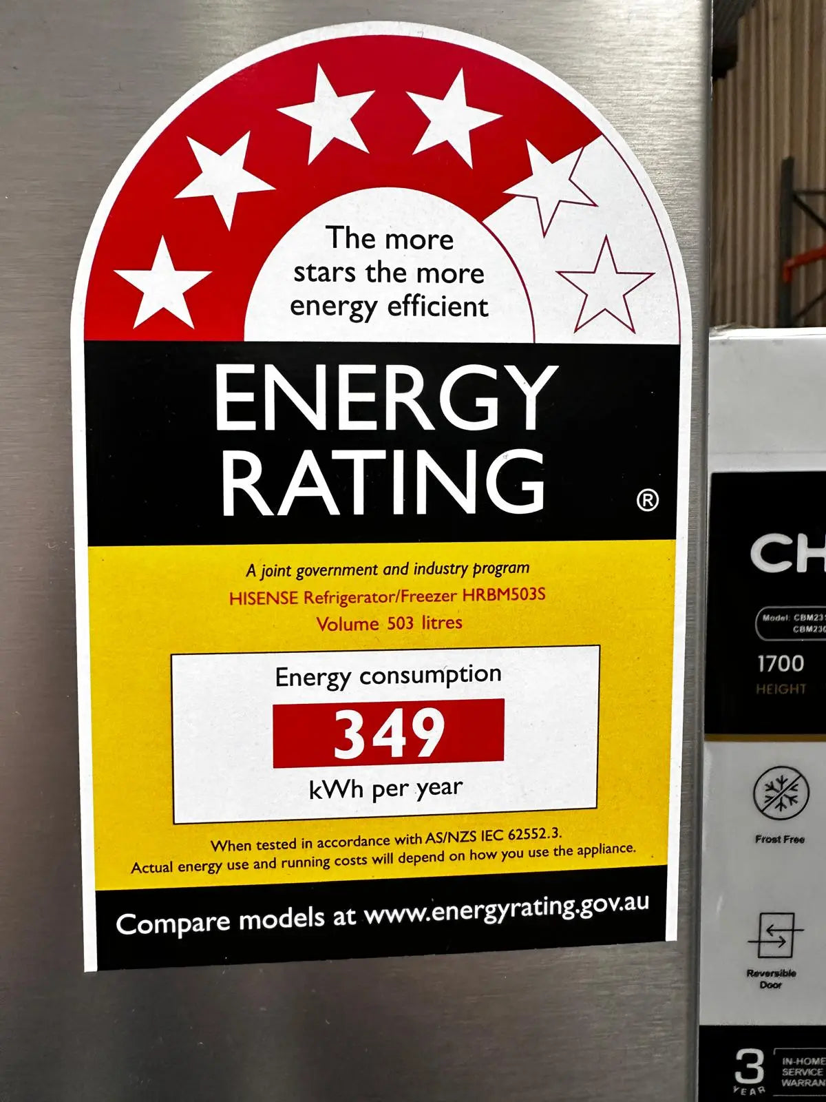 Hisense 503L Bottom Mount Fridge Freezer – Near to New HRBM503S | ADELAIDE