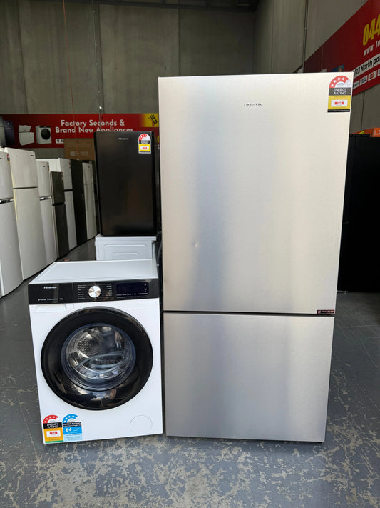 Hisense 503L Bottom Mount Fridge + 7.5kg Front Load Washer | MELBOURNE