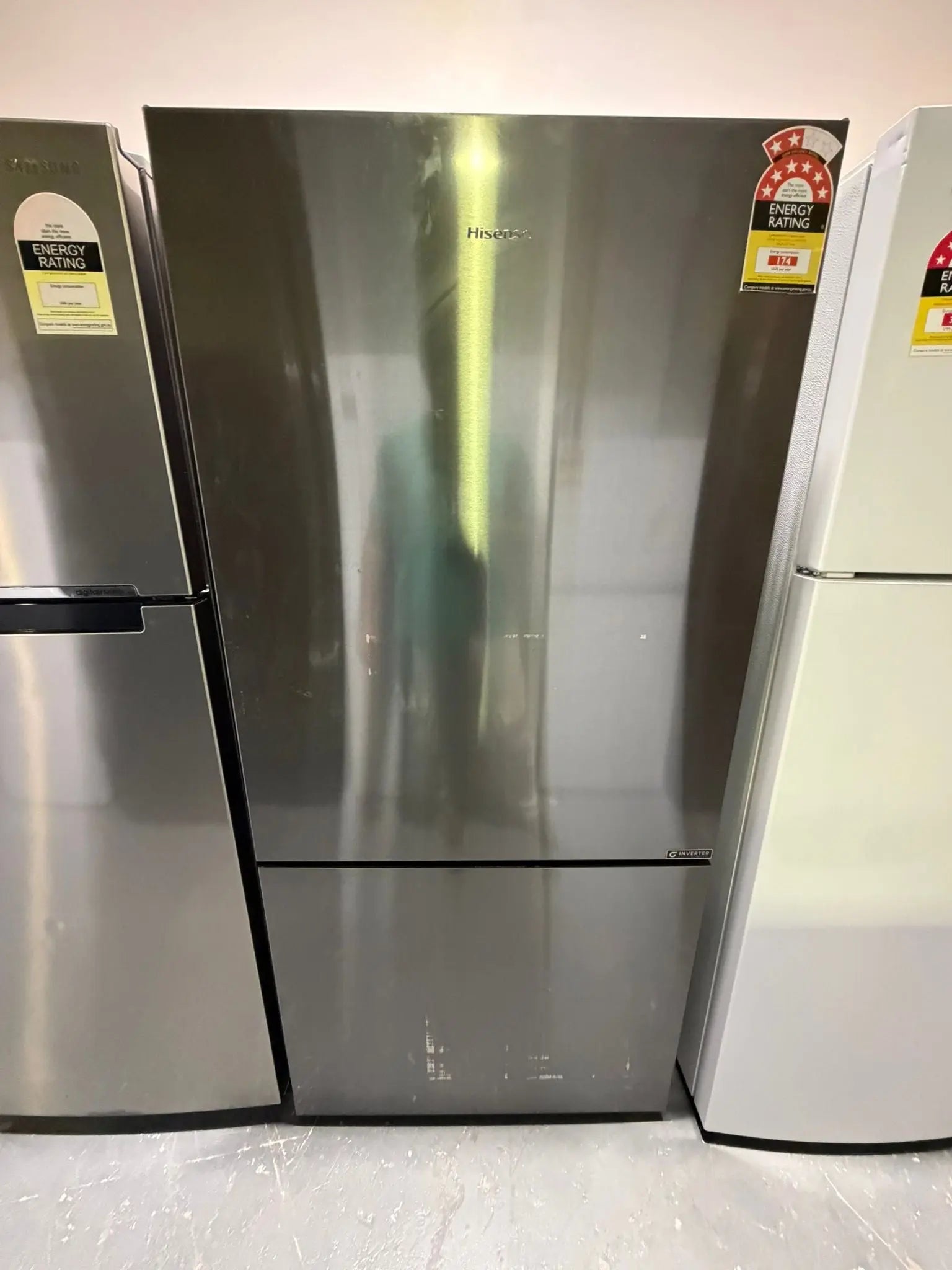 Hisense 503L Bottom Mount Frost Free Fridge Dark Stainless Steel – HRBM503E – Refurbished | BRISBANE