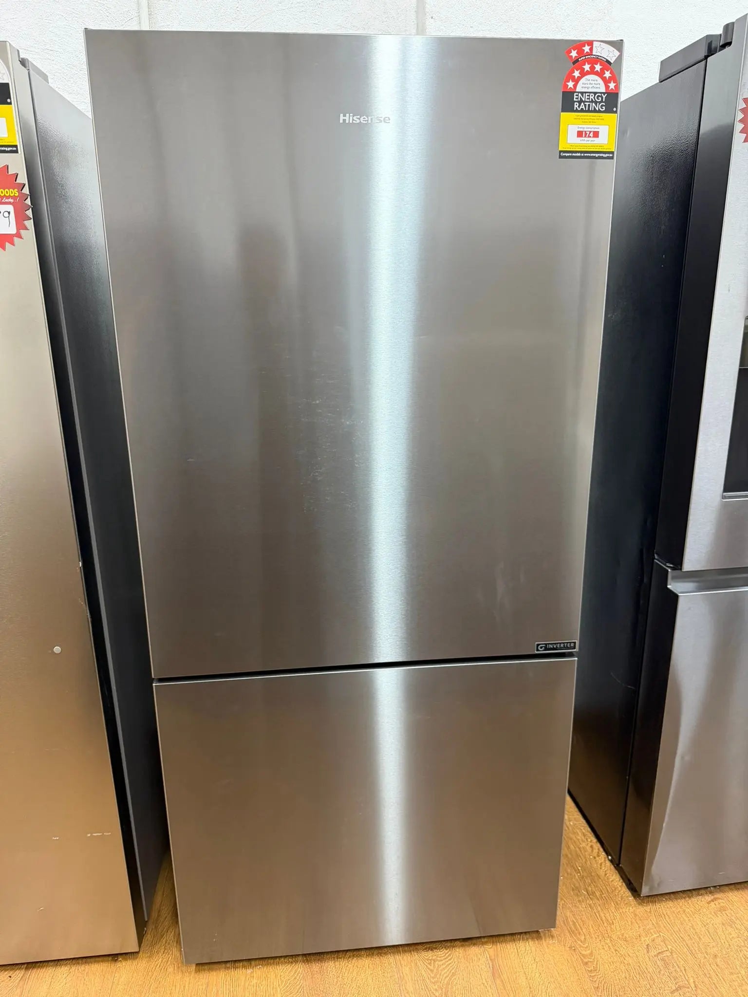 Hisense 503L EcoVision Bottom Mount Fridge (Factory Seconds) – Dark Stainless Steel (HRBM503E) | RESERVOIR