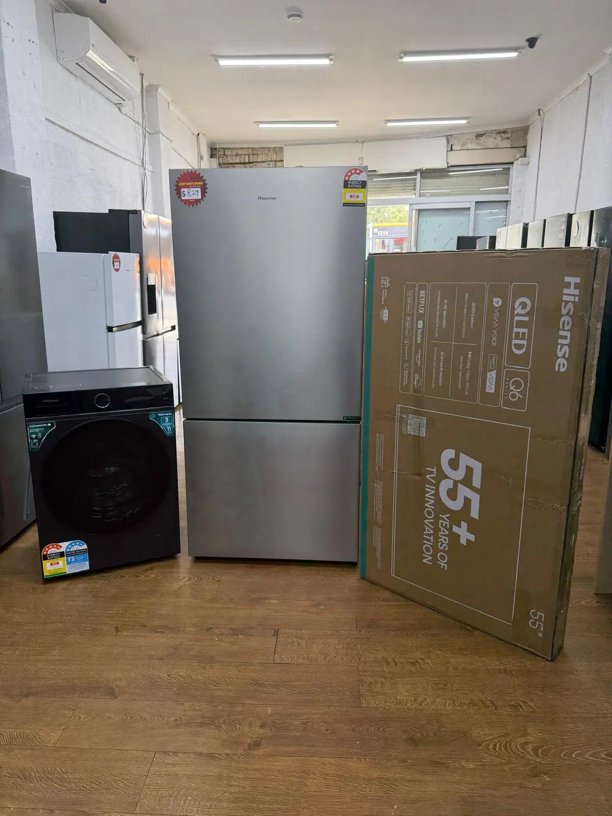 Hisense 503L Fridge Freezer + Hisense 10kg Washer + Hisense 55” QLED TV – Combo Deal | RESERVOIR