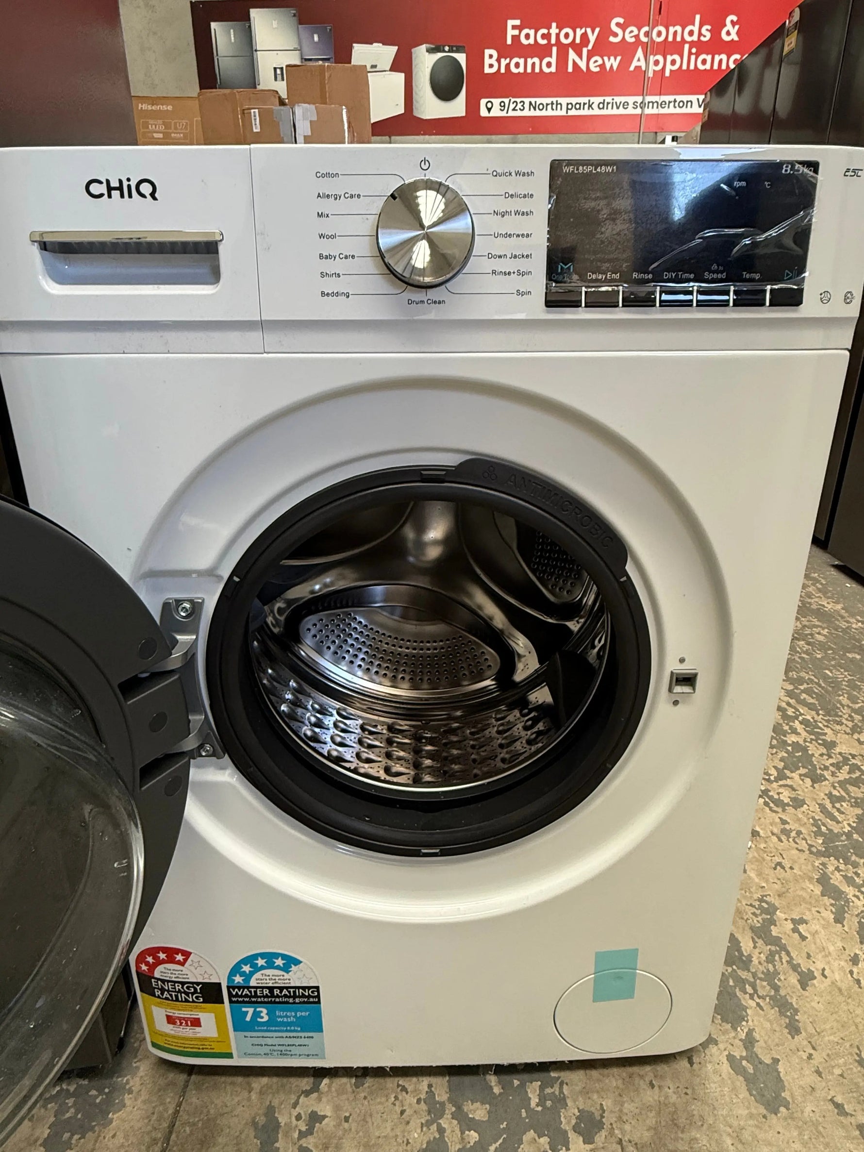 Hisense 503L Fridge + ChiQ 8.5kg Front Load Washing Machine Bundle – HRBM503E & WFL85PL48W1 | MELBOURNE