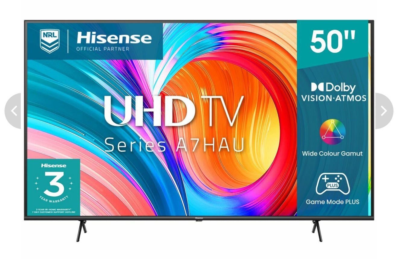 Hisense 50″ 4K UHD Smart TV – Refurbished | 50Q6QAU | MELBOURNE