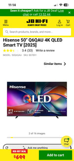 Hisense 50" Q6QAU 4K QLED Smart TV Refurbished | ALEXANDRIA