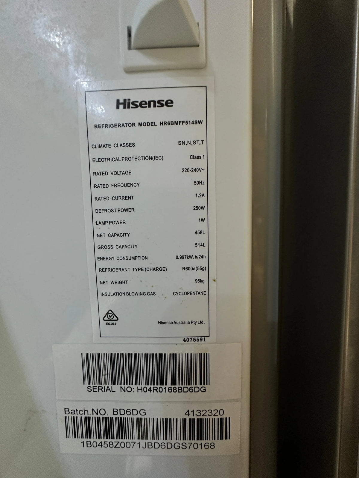 Hisense 514L Bottom Mount Fridge Freezer – Refurbished | Lucky white goods