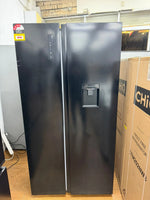 Hisense 541L PureFlat Side by Side Fridge – Black Steel HRSBS540BW (Refurbished, Non-Plumbed Water Dispenser) | RESERVOIR