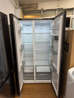 Hisense 541L PureFlat Side by Side Fridge – Black Steel HRSBS540BW (Refurbished, Non-Plumbed Water Dispenser) | RESERVOIR