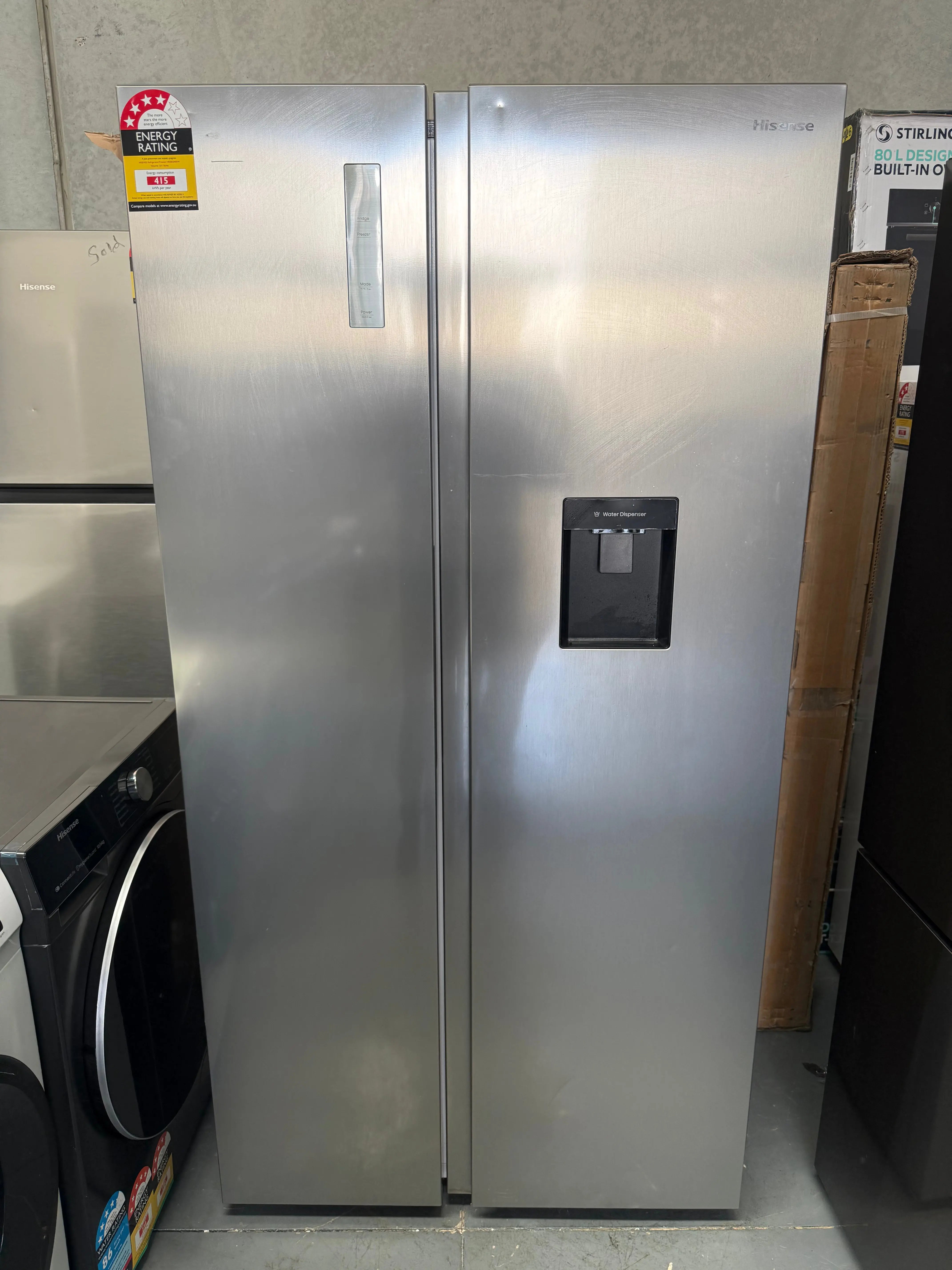 Hisense 541L Side-by-Side Fridge – Refurbished | HRSBS540SW | MELBOURNE