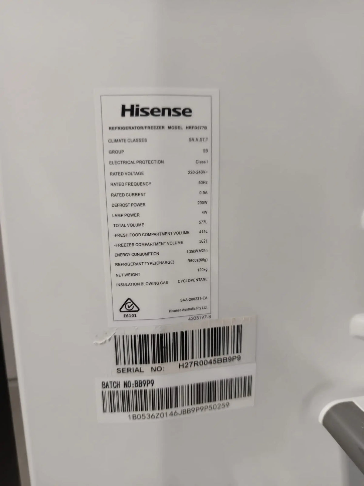 Hisense 577L French Door Refrigerator – Refurbished | MELBOURNE
