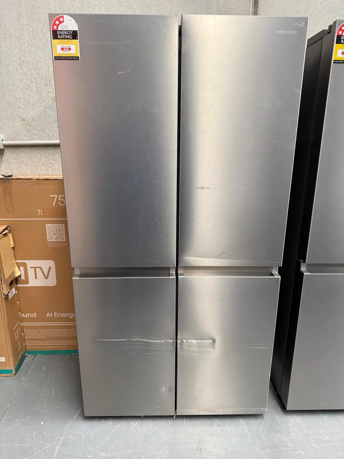 Hisense 609L PureFlat French Door Fridge Freezer HRCD610TS – Factory Seconds