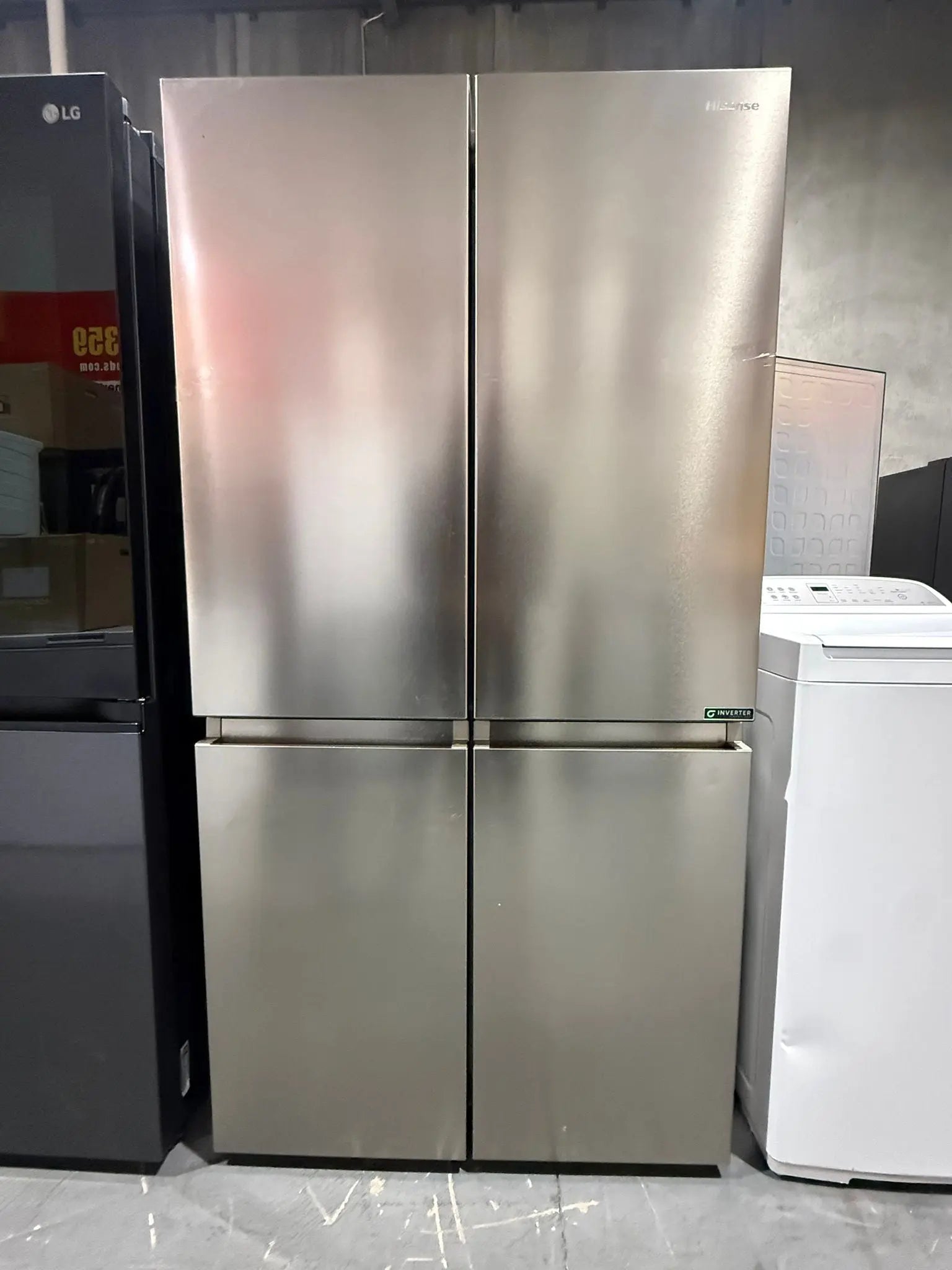 Hisense 609L Quad Door Fridge Freezer + Fisher & Paykel 7kg Top Load Washer (Refurbished) – Combo Deal | MELBOURNE