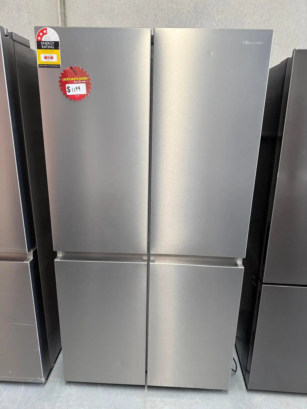 Hisense 610L PureFlat Quad Door Fridge Freezer HRCD610TS – Factory Seconds