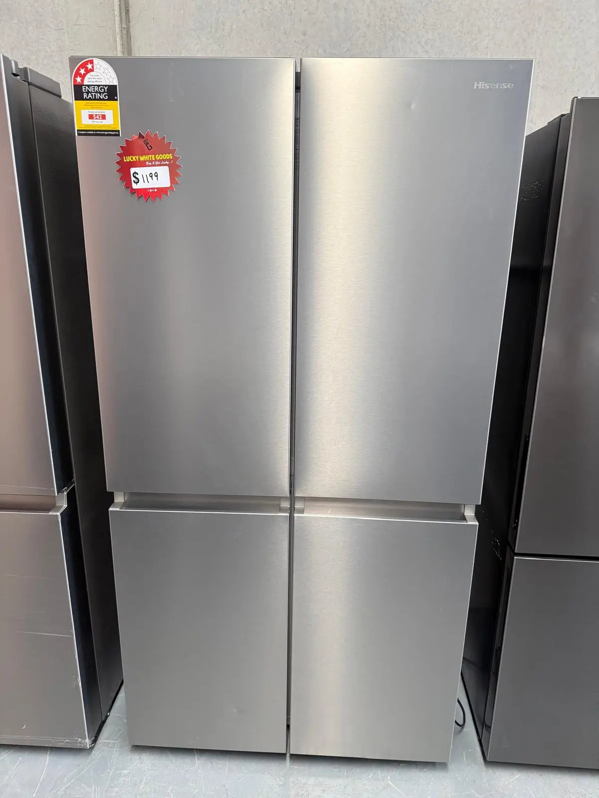 Hisense 610L PureFlat Quad Door Fridge Freezer HRCD610TS – Factory Seconds