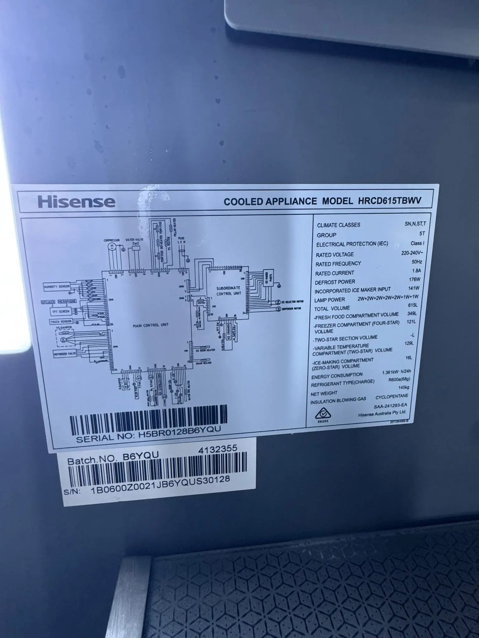 Hisense 615L French Door Fridge – Refurbished