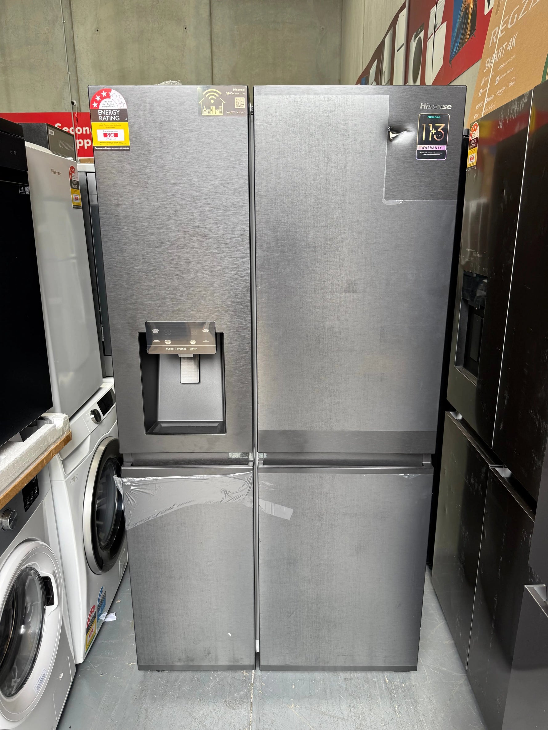 Hisense 633L Side-by-Side Fridge – Factory Seconds | HRSBS633BW | MELBOURNE