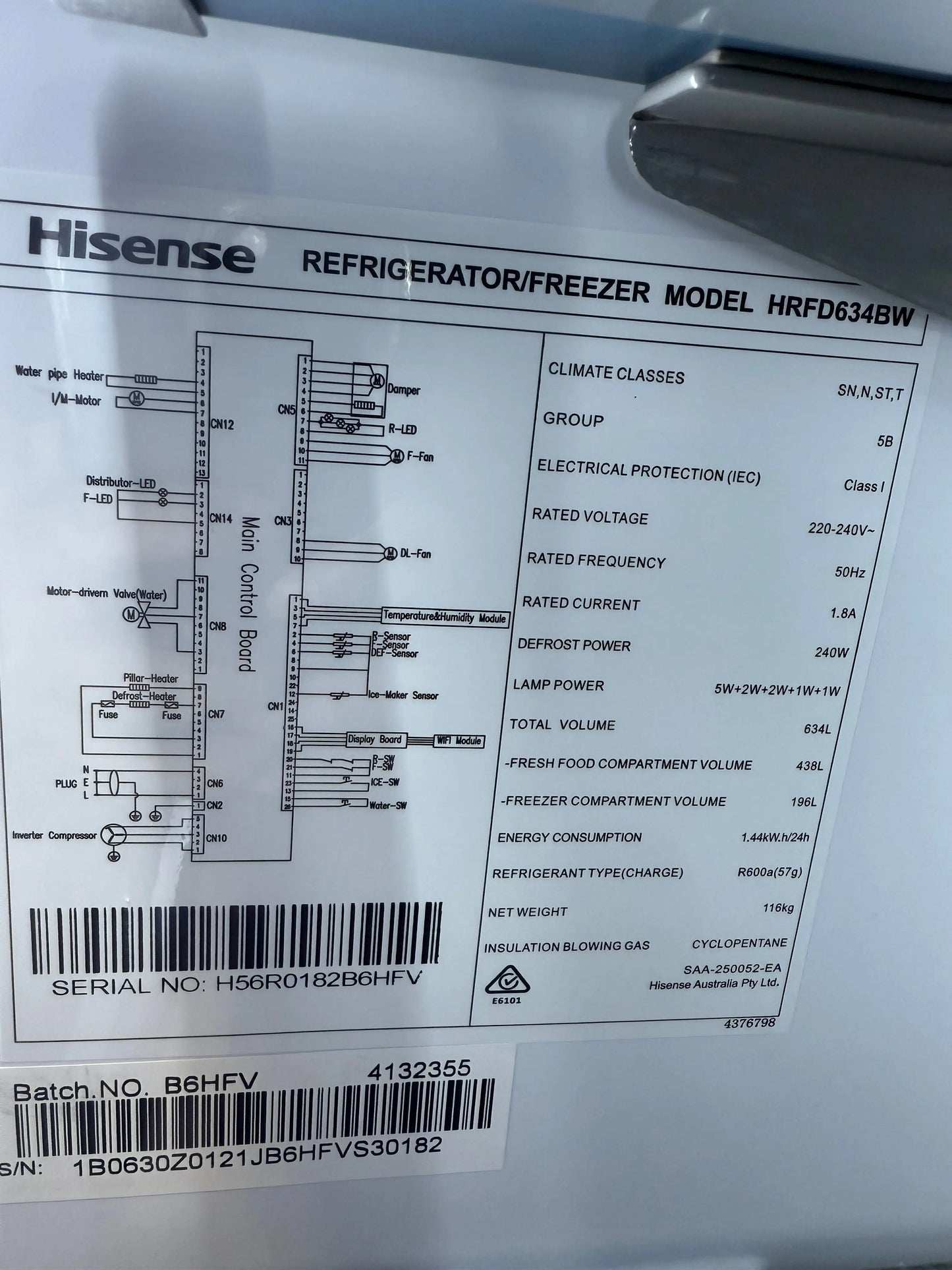 Hisense 634 L PureFlat French Door Refrigerator – Refurbished | Dark Steel HRFD634BW | MELBOURNE