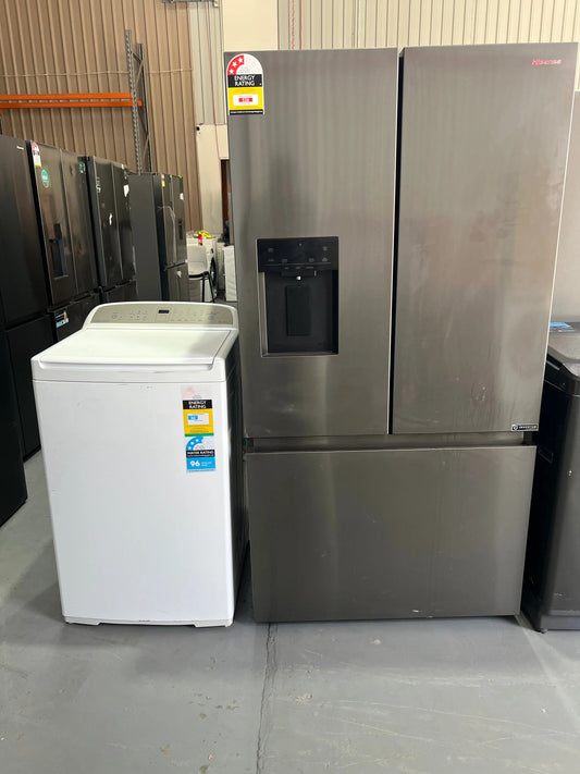 Hisense 634 Litres Fridge Freezer and Fisher and paykel 8.5 Kgs Washing Machine combo | ADELAIDE