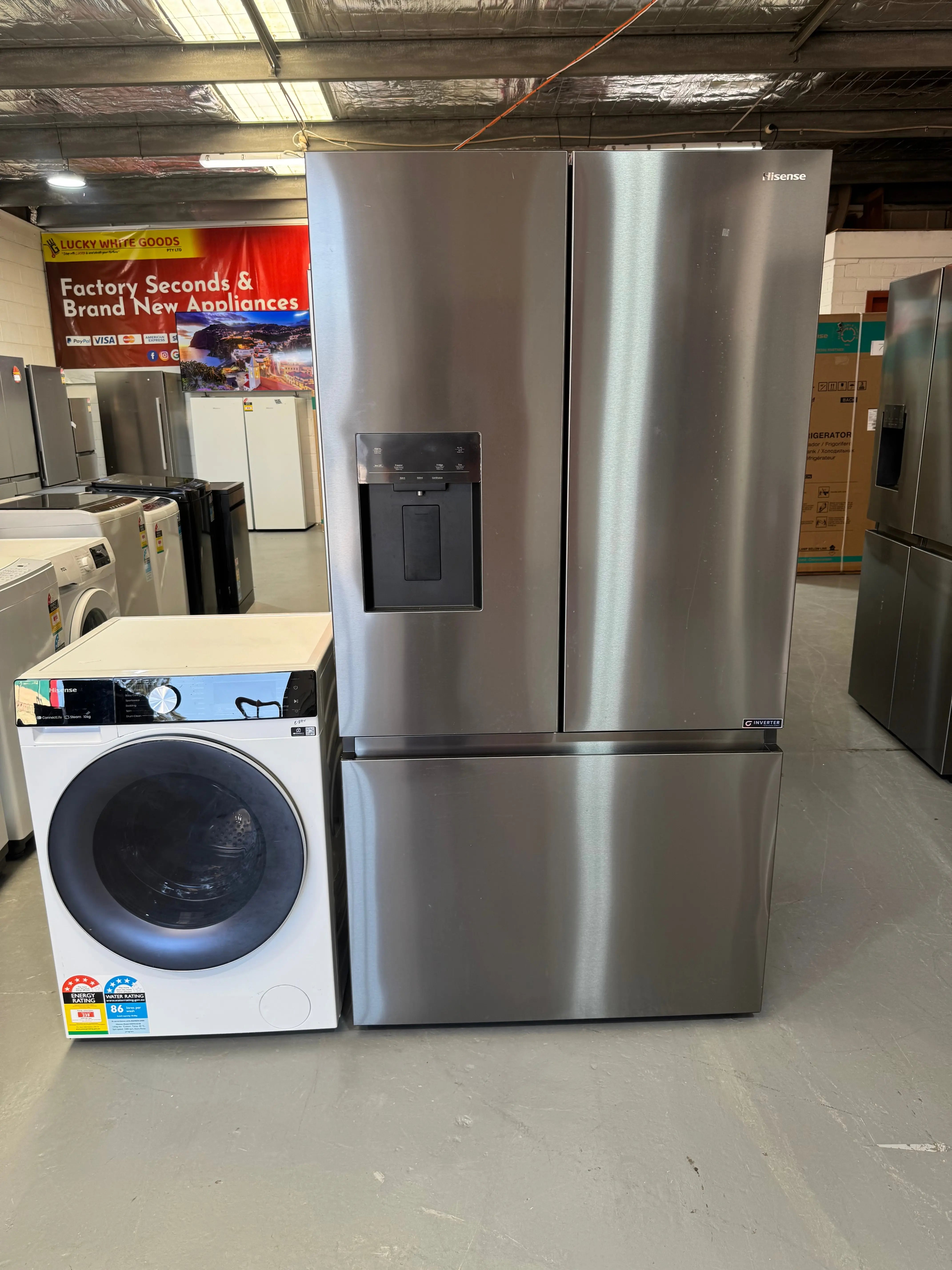Hisense 634L Fridge + 10kg Washer – Huge Capacity | Comes with Warranty | SYDNEY