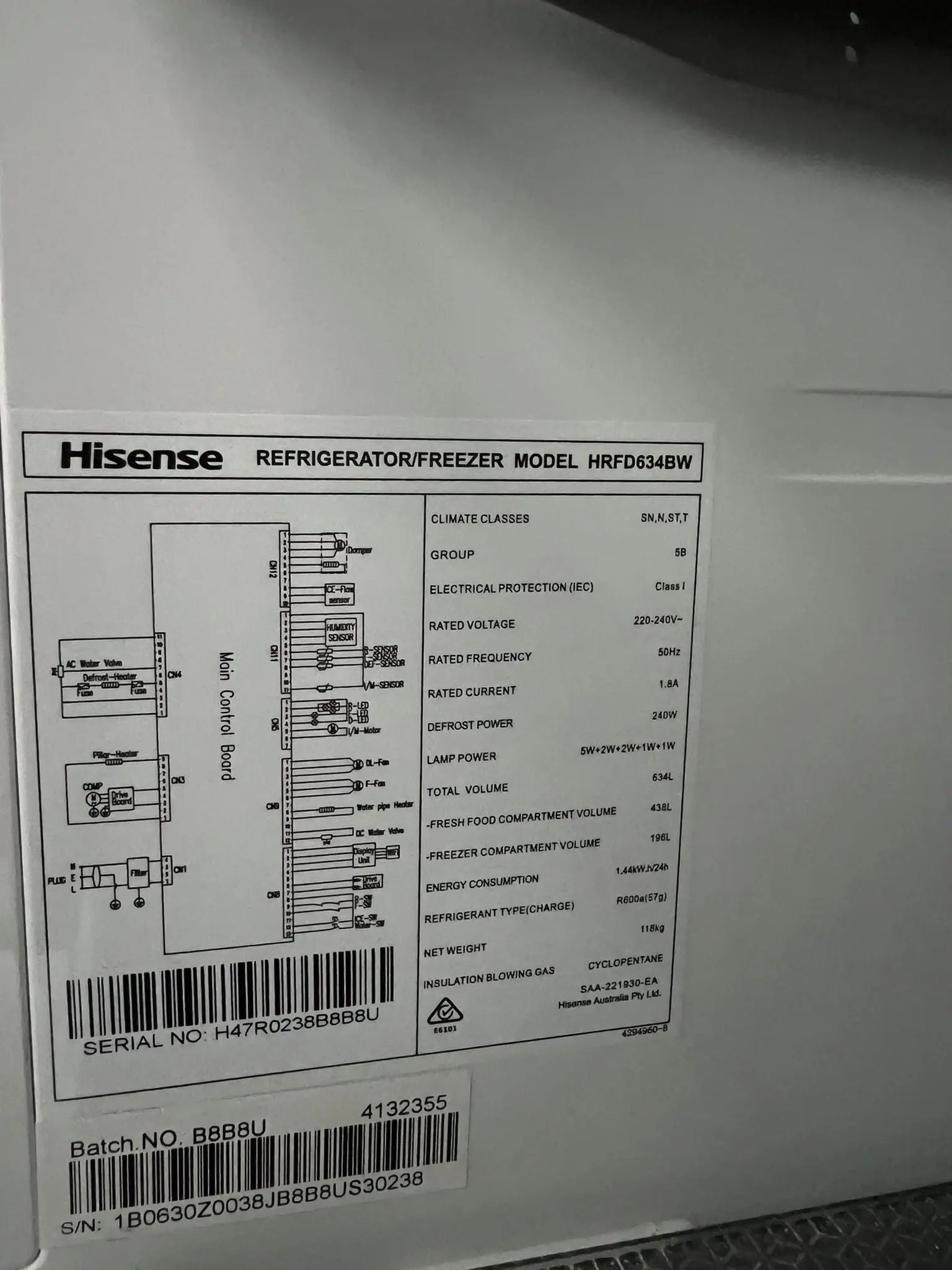 Hisense 634L PureFlat French Door Refrigerator – Refurbished – French Door Fridge Freezer – HRFD634BW | ADELAIDE