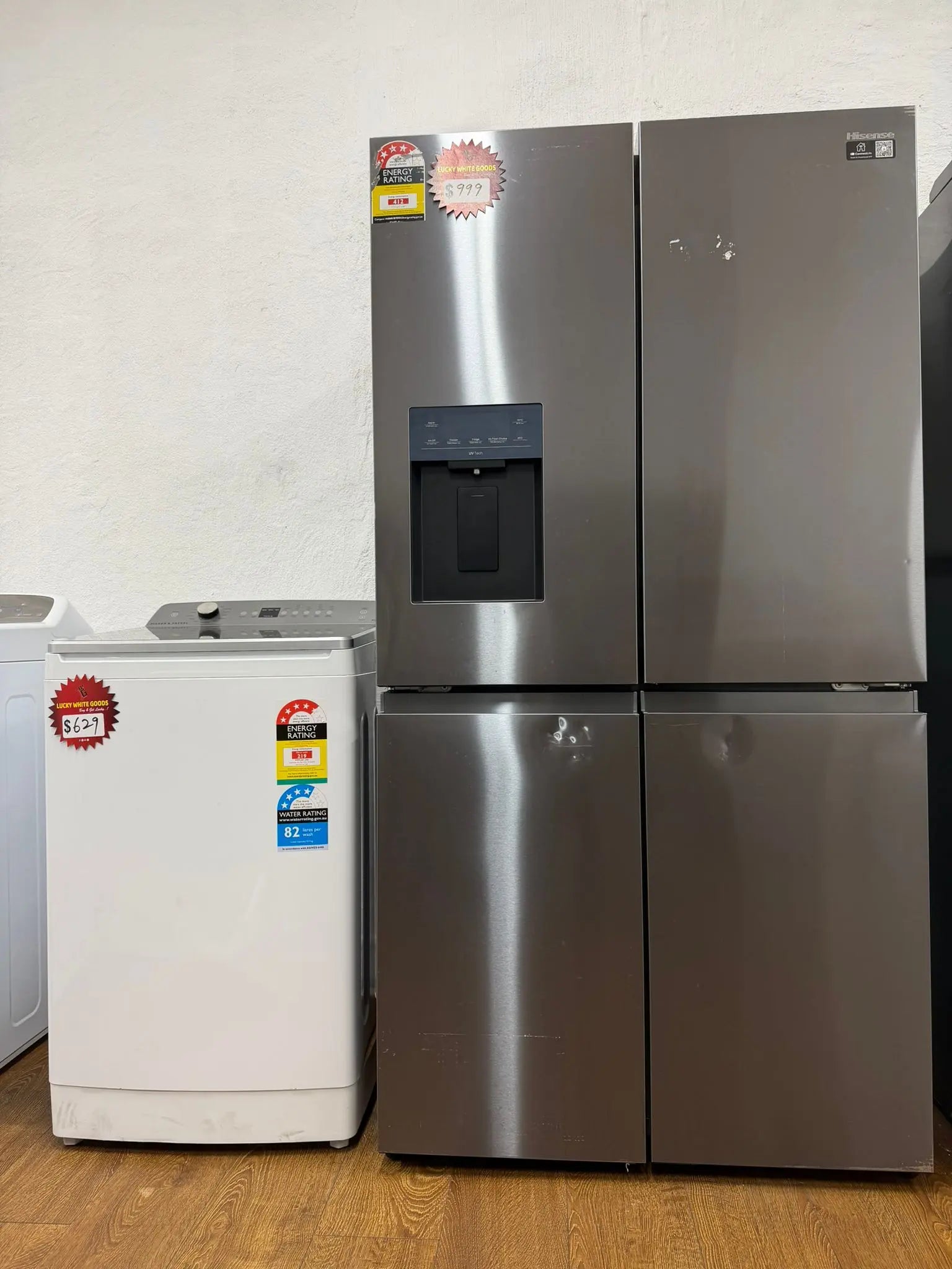 Hisense 640L French Door Fridge + Fisher & Paykel 8kg Top Load Washer – Combo Deal | RESERVOIR