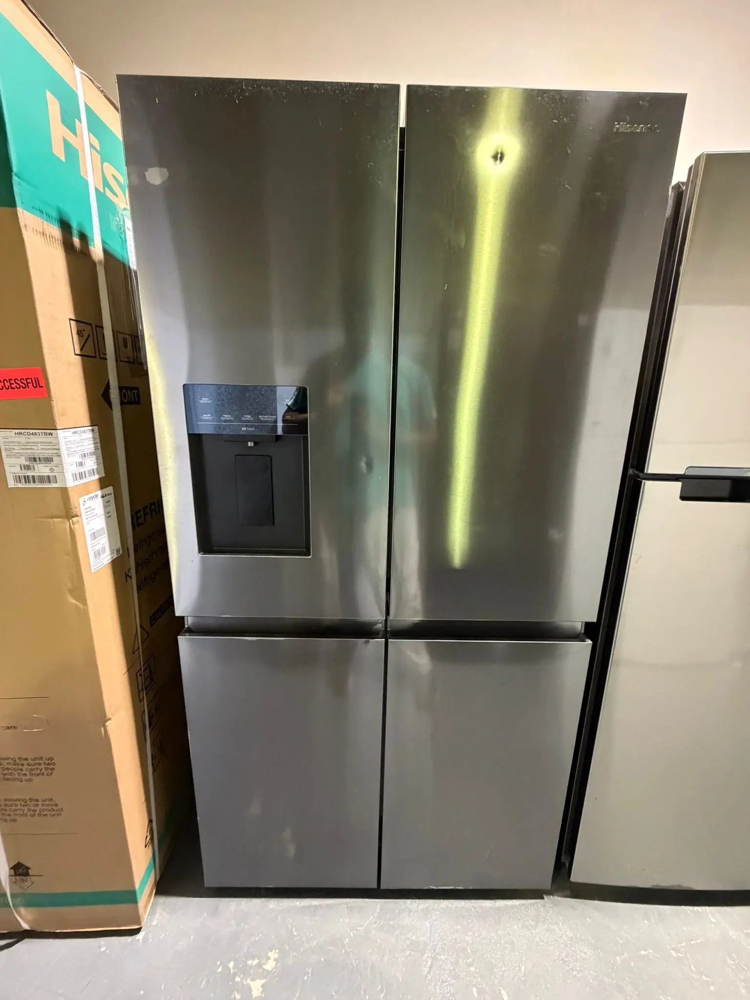 Hisense 640L PureFlex French Door Fridge Dark Stainless Steel – HRCD640TBW – Refurbished | BRISBANE