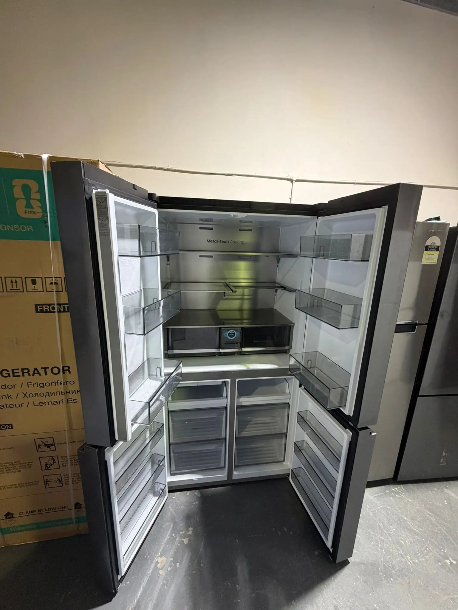 Hisense 640L PureFlex French Door Fridge Dark Stainless Steel – HRCD640TBW – Refurbished | BRISBANE
