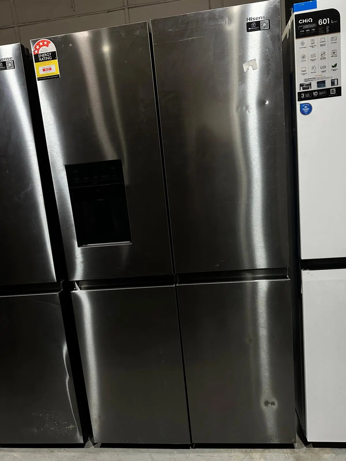 Hisense 640L Quad Door Fridge Freezer HRCD640TBW – Refurbished (Inverter, Frost Free, Ice & Water, Smart Wi-Fi) | ADELAIDE
