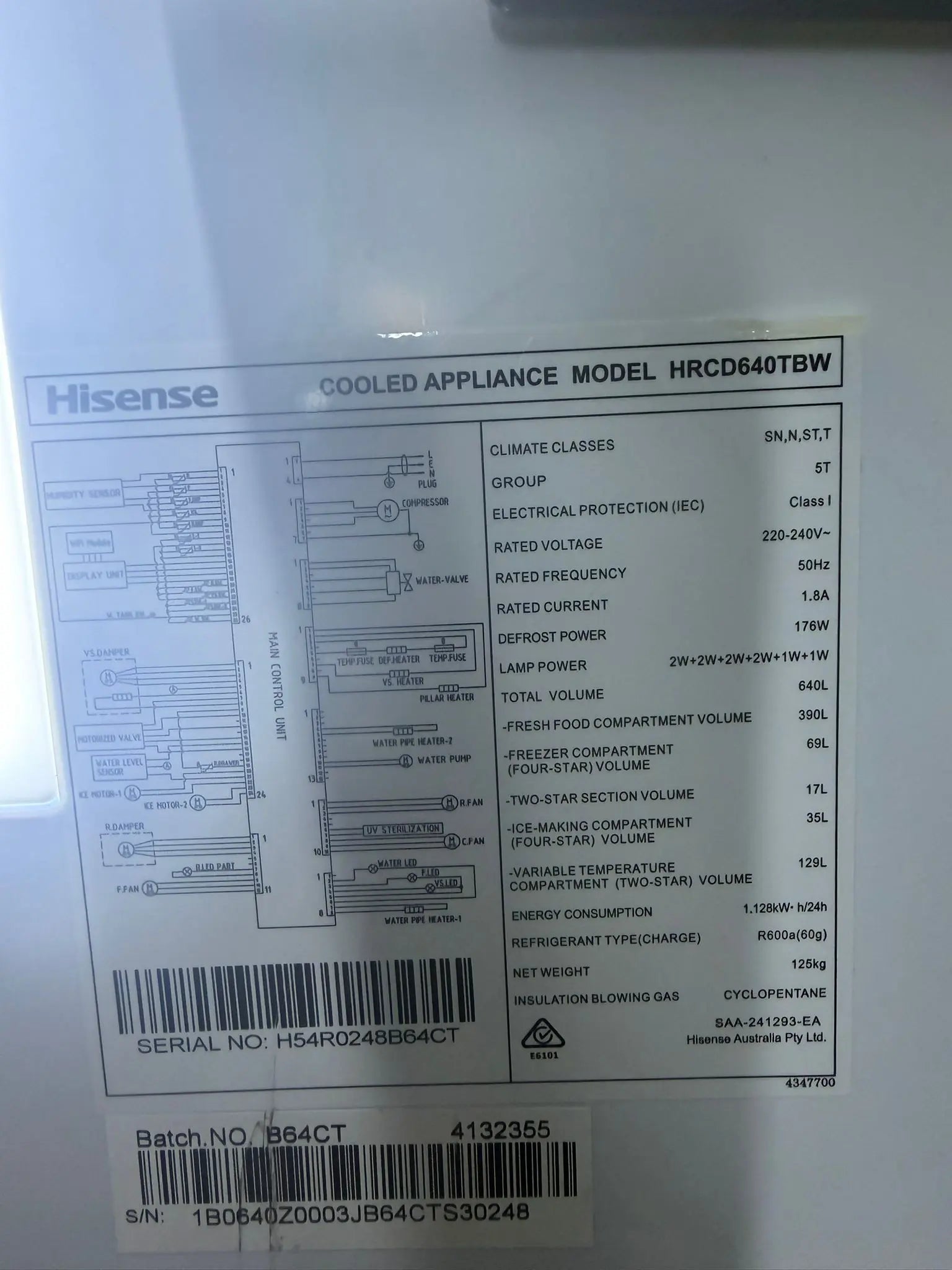 Hisense 640L Quad Door Refrigerator – HRCD640TBW – Refurbished – Spacious & Stylish | BRISBANE