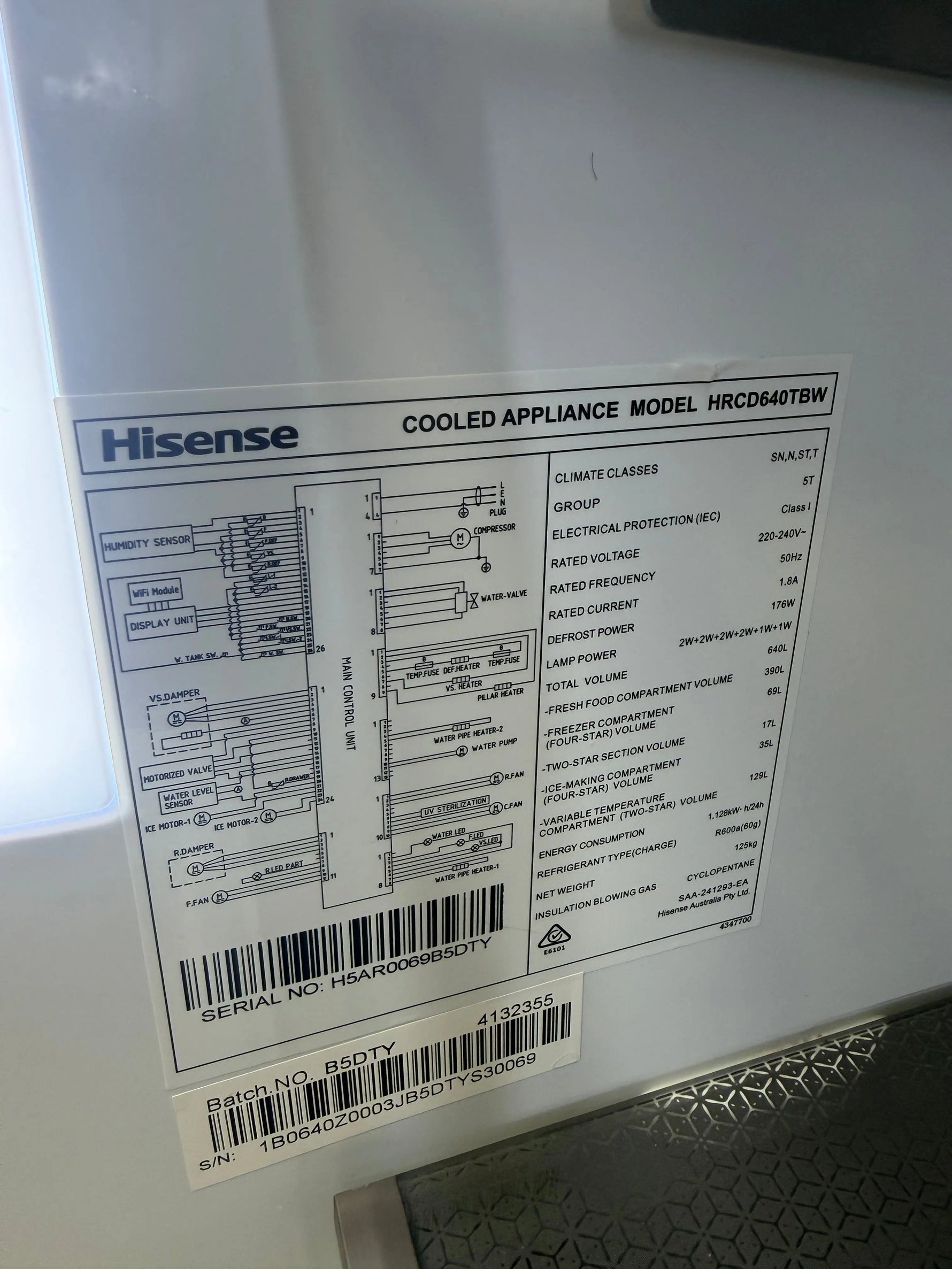 Hisense 640L Quad door Fridge – Near to New | HRCD640TBWB | MELBOURNE