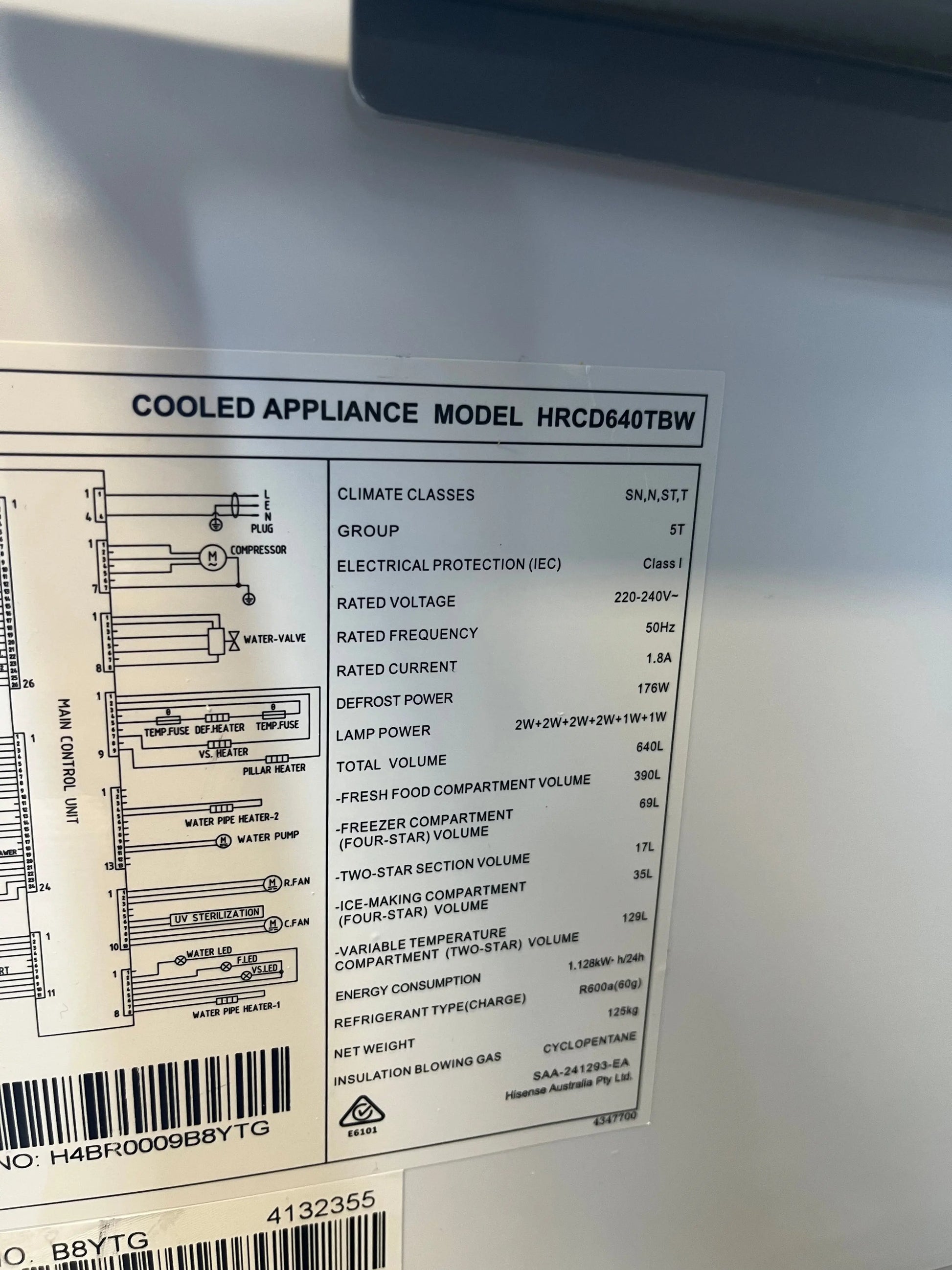 Hisense 640L quad door fridge freezer | ALEXANDRIA