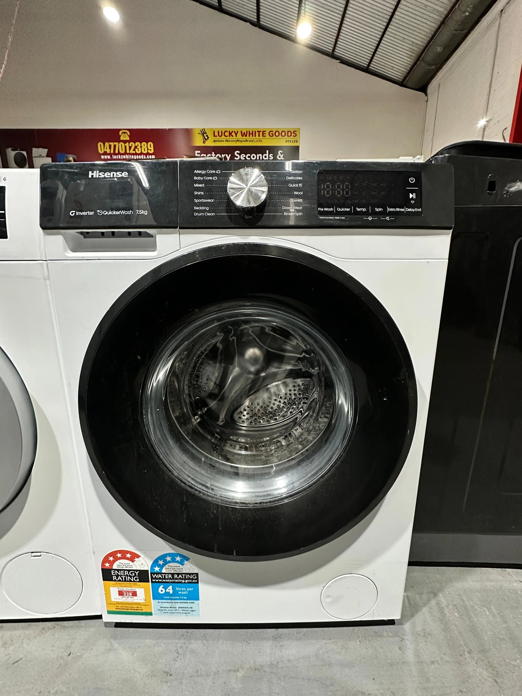 Hisense 7.5kg Front Load Washing Machine – Refurbished | ADELAIDE