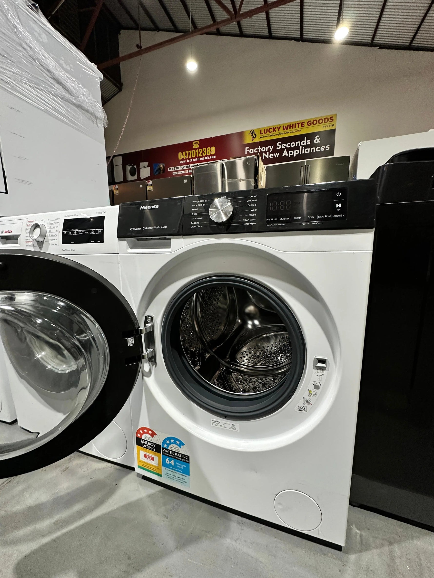 Hisense 7.5kg Front Load Washing Machine – Refurbished | ADELAIDE
