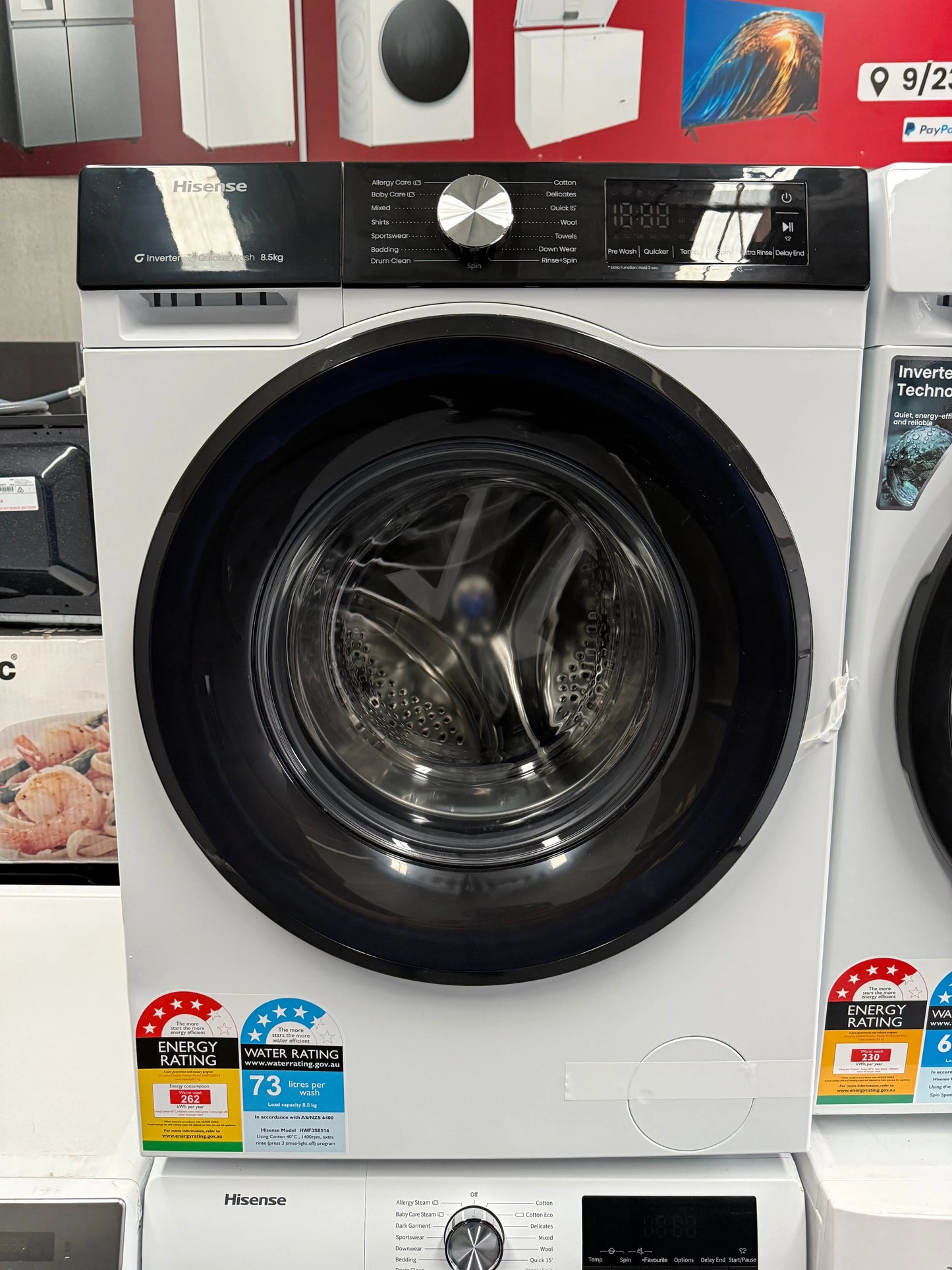 Hisense 8.5kg Front Load Washer – Factory Seconds | HWF3S8514 | MELBOURNE